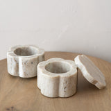 Marble Scalloped Stackable Pinch Pots