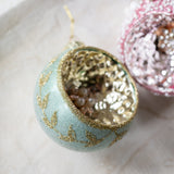 Glittery Reflector Ball Ornament