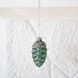 Hand-Painted Glass Pinecone Ornament Assorted