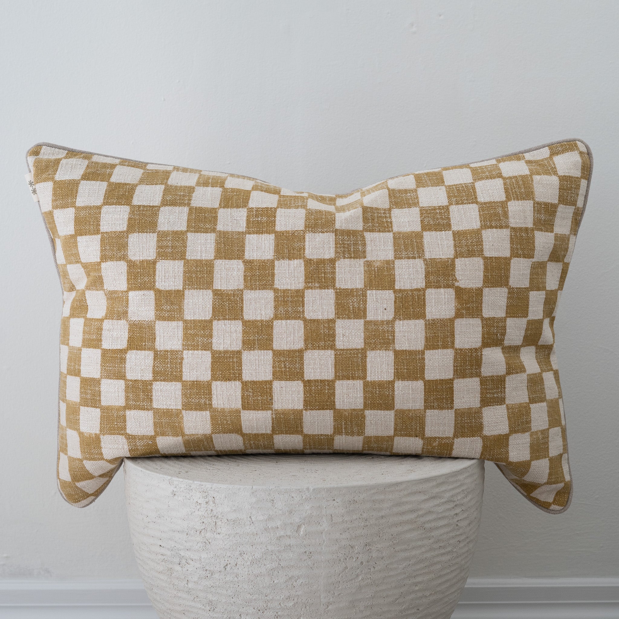 Checkered Lumbar Pillow