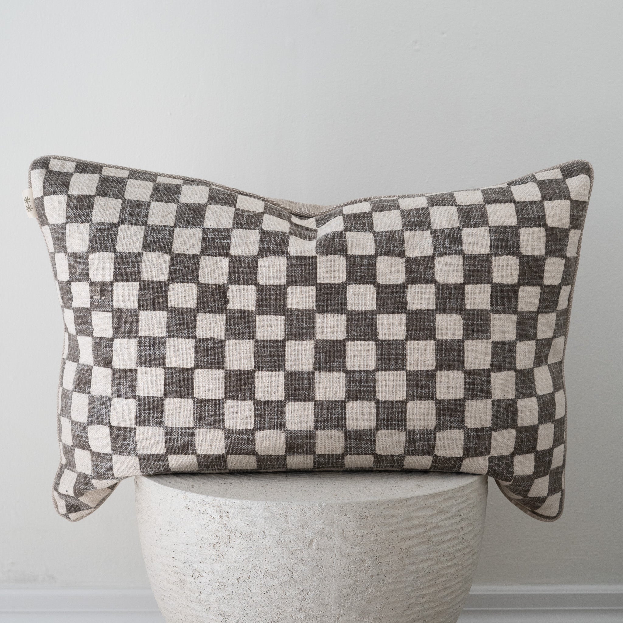 Checkered Lumbar Pillow