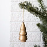 Gold Tiered Wood Mini Tree Ornament