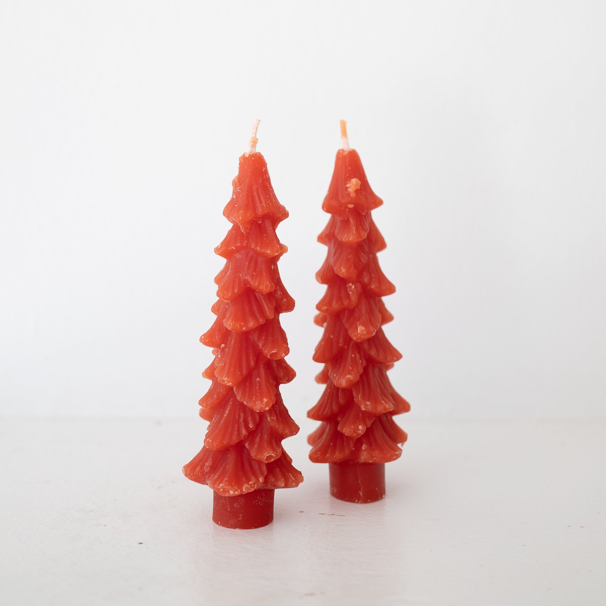 Tree Shaped Taper Candles - Set of 2