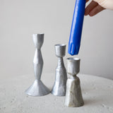 Zora Forged Candlestick Silver