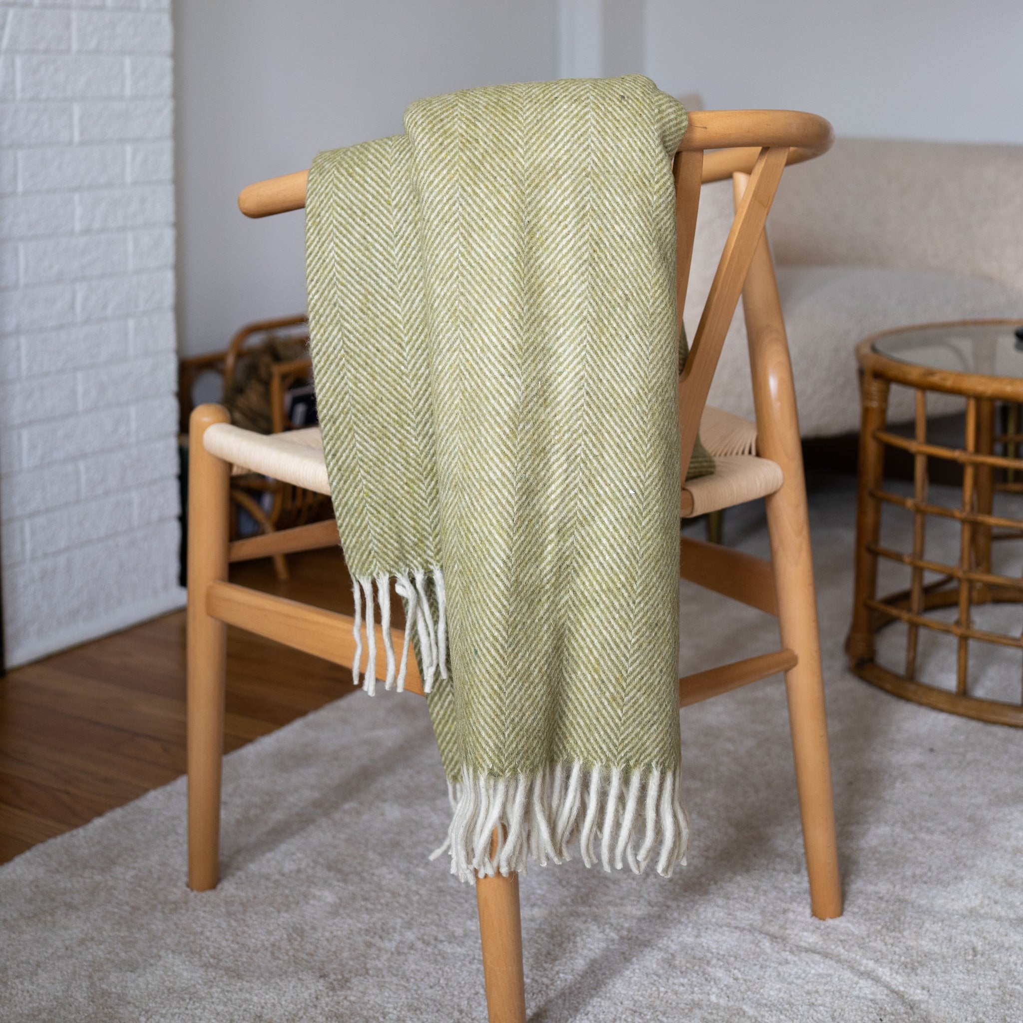 Recycled Wool Blanket Herringbone