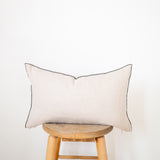 Edged Linen Pillow Cover