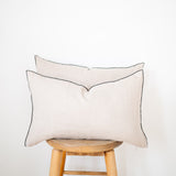 Edged Linen Pillow Cover