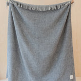 Waffle Recycled Wool Throw Blanket