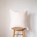 Fringed Linen Pillow Cover