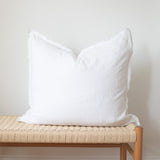 Fringed Linen Pillow Cover