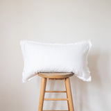 Fringed Linen Pillow Cover