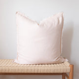 Fringed Linen Pillow Cover