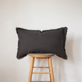 Fringed Linen Pillow Cover