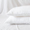 white linen pair of pillowcases 