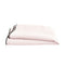 Blush linen table runner with black edge